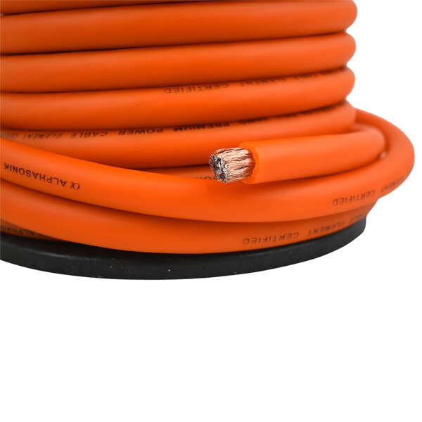 Main product image for Alphasonik AW050P 0 Gauge Power Wire Roll 50 ft Orange268-714